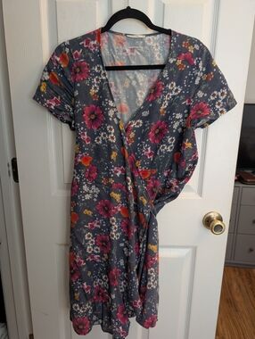 Marine Layer Floral Wrap Dress